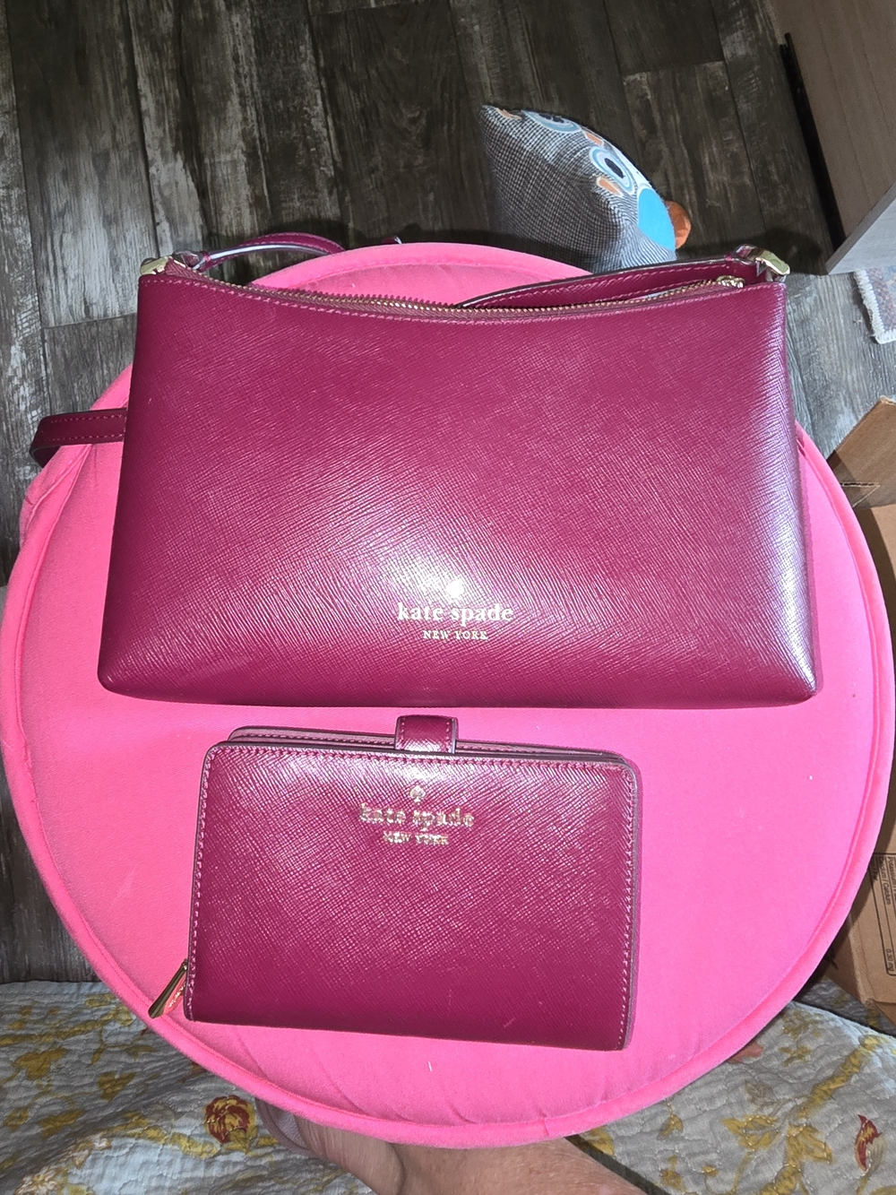 kate Spade Cranberry Crossbody Bag and Wallet Set